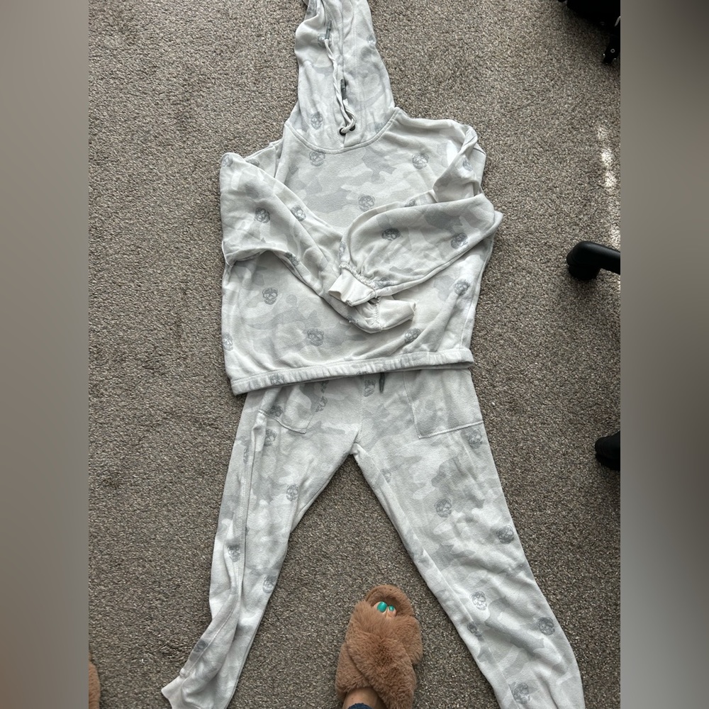 Vintage Havana camo skull sweatpants sweatshirt